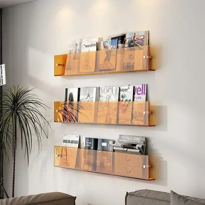 Modern Floating Wall Shelves – Sleek PVC Design for Home and Office Organization