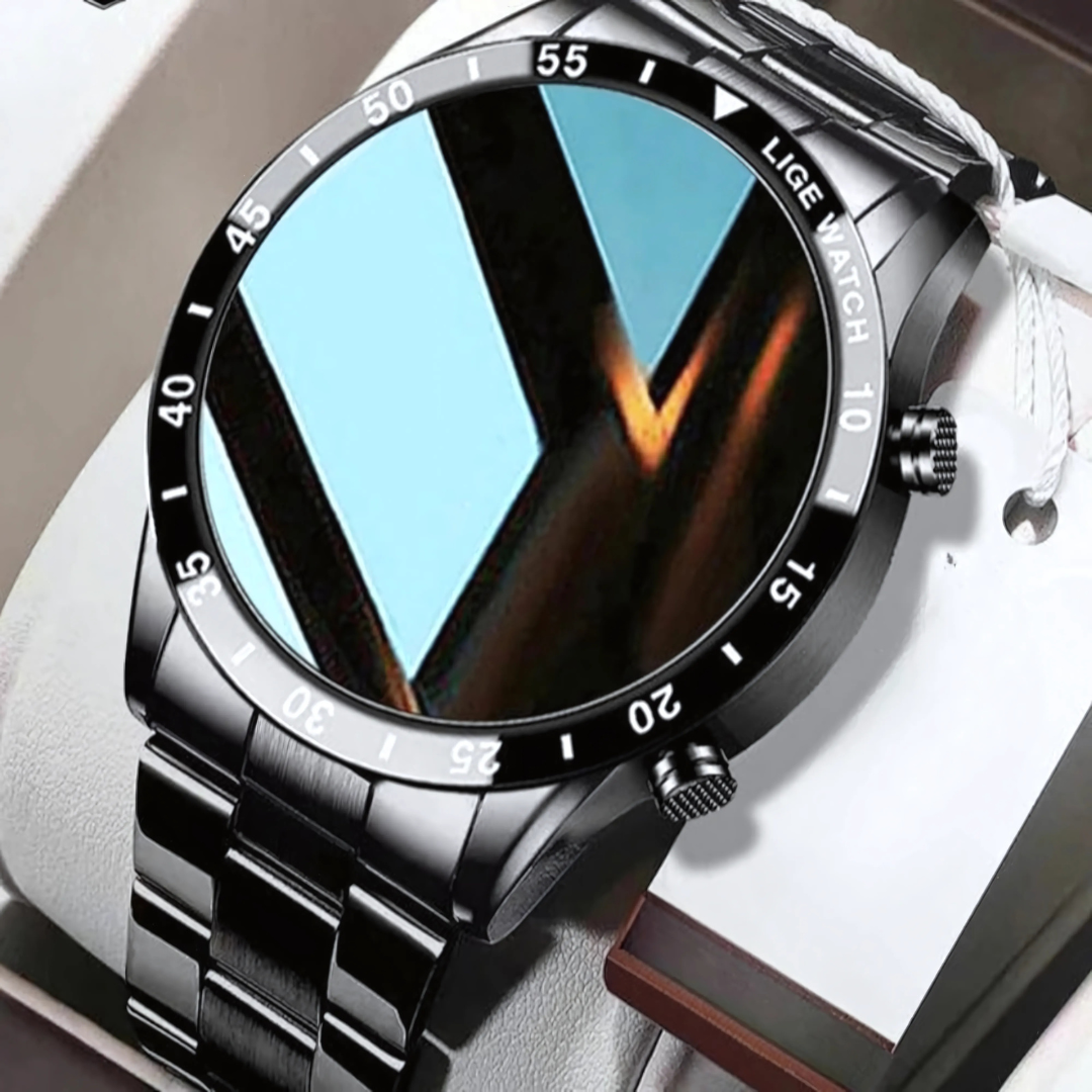 Modern Health Tracker | Smartwatch with 4G Connectivity & AMOLED Display | Elegant Stainless Steel Design for Daily Use