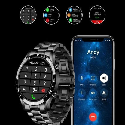 Modern Health Tracker | Smartwatch with 4G Connectivity & AMOLED Display | Elegant Stainless Steel Design for Daily Use