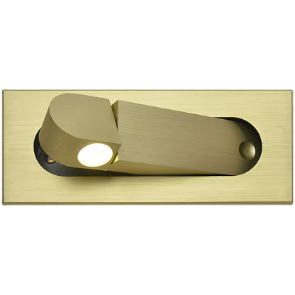 Pivoting LED Bedside Sconce with Push-Button Control for Focused Night Reading in Compact Spaces