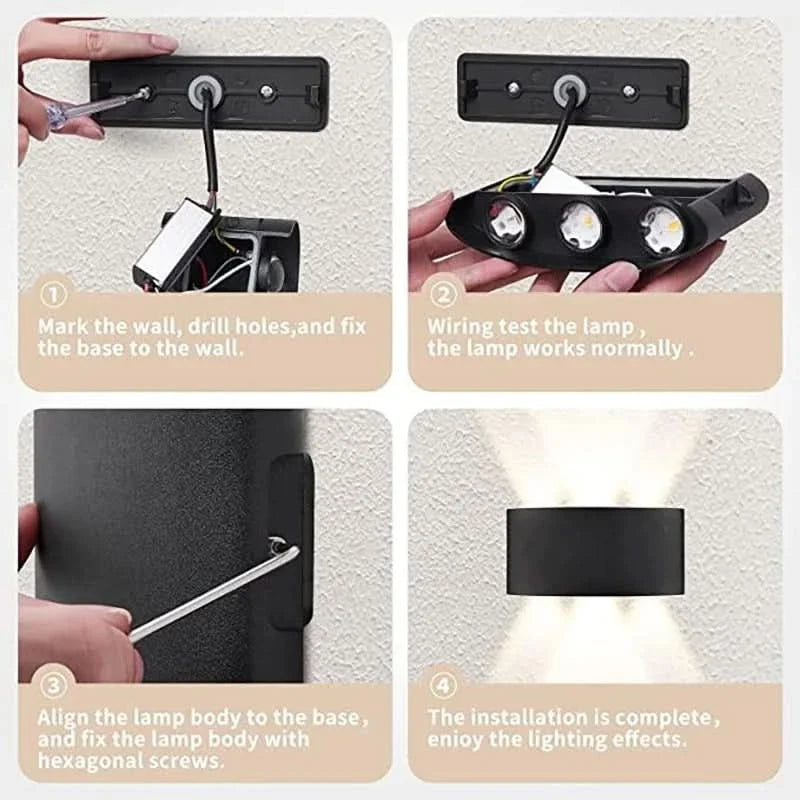 GLOWFLOW – Up Down Wall Mount Light for Elegant Home Decor