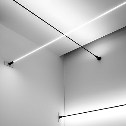 Modern Linear LED Strip Light with Rotatable Base for Adjustable Illumination
