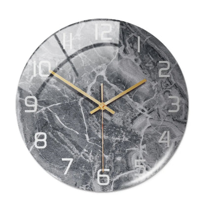 Modern Marble Look Wall Clock – 11.81 inch High-Quality Acrylic Silent Decor for Home and Office