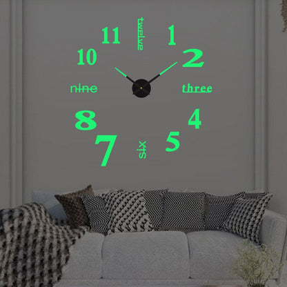 Modern Minimalist Wall Clock Silent Non Ticking, Quartz Clock with Large Numerals, Battery Wall Clock for Living Room