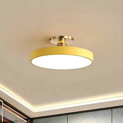 Modern Minimalist | Flush Mount Ceiling Light with Dimmable LED | Scandinavian Design for Cozy Atmosphere