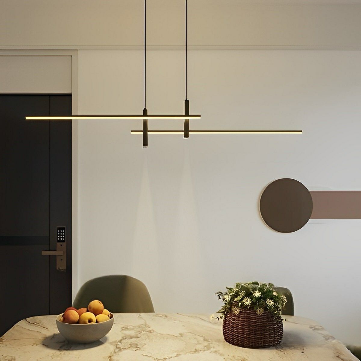 Modern Minimalist | Slim Linear Pendant Lamp with Adjustable Dimming | Perfect for Contemporary Interiors
