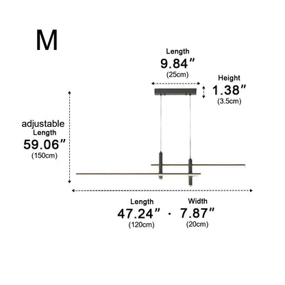 Modern Minimalist | Slim Linear Pendant Lamp with Adjustable Dimming | Perfect for Contemporary Interiors