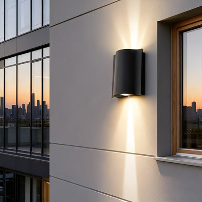 Modern Water Ripple LED Wall Sconce Light with Up & Down Lighting | Durable Design for Outdoor Use