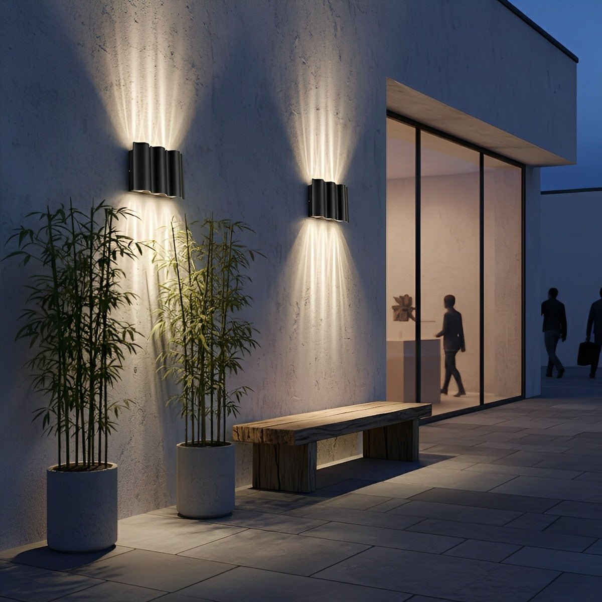 Modern Water Ripple LED Wall Sconce Light with Up & Down Lighting | Durable Design for Outdoor Use