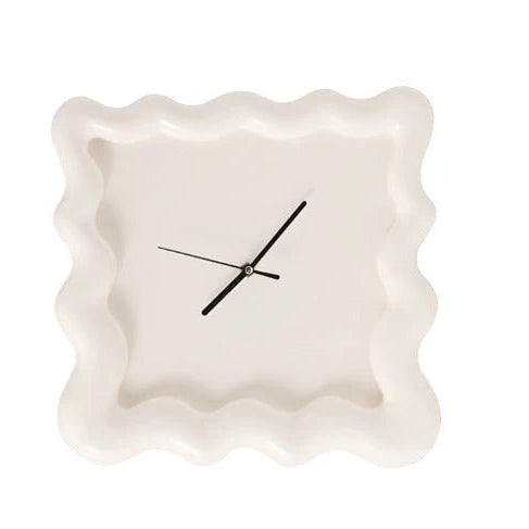 Modern Wavy Wall Clock – Minimalist 3D Design with Artistic Frame in Various Colors