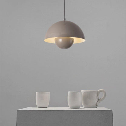 Dome Hanging Lamp with Adjustable Cord E27 Socket for Dining Room Kitchen Island Bar Counter Nordic Metal Shade Overhead Fixture LED Ready