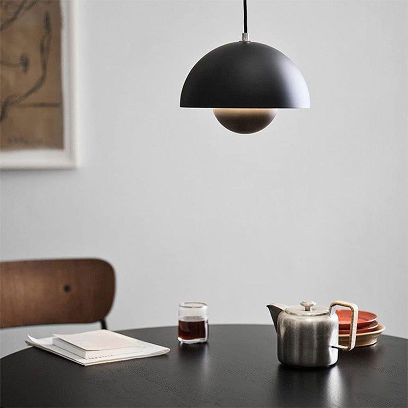 Dome Hanging Lamp with Adjustable Cord E27 Socket for Dining Room Kitchen Island Bar Counter Nordic Metal Shade Overhead Fixture LED Ready