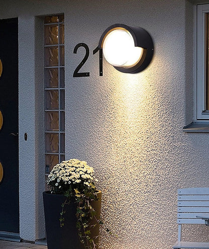 Motion Sensor Outdoor Wall Light 18W Dusk-to-Dawn Porch Security Sconce Weatherproof Black Aluminum for Garden Entryway Path Lighting