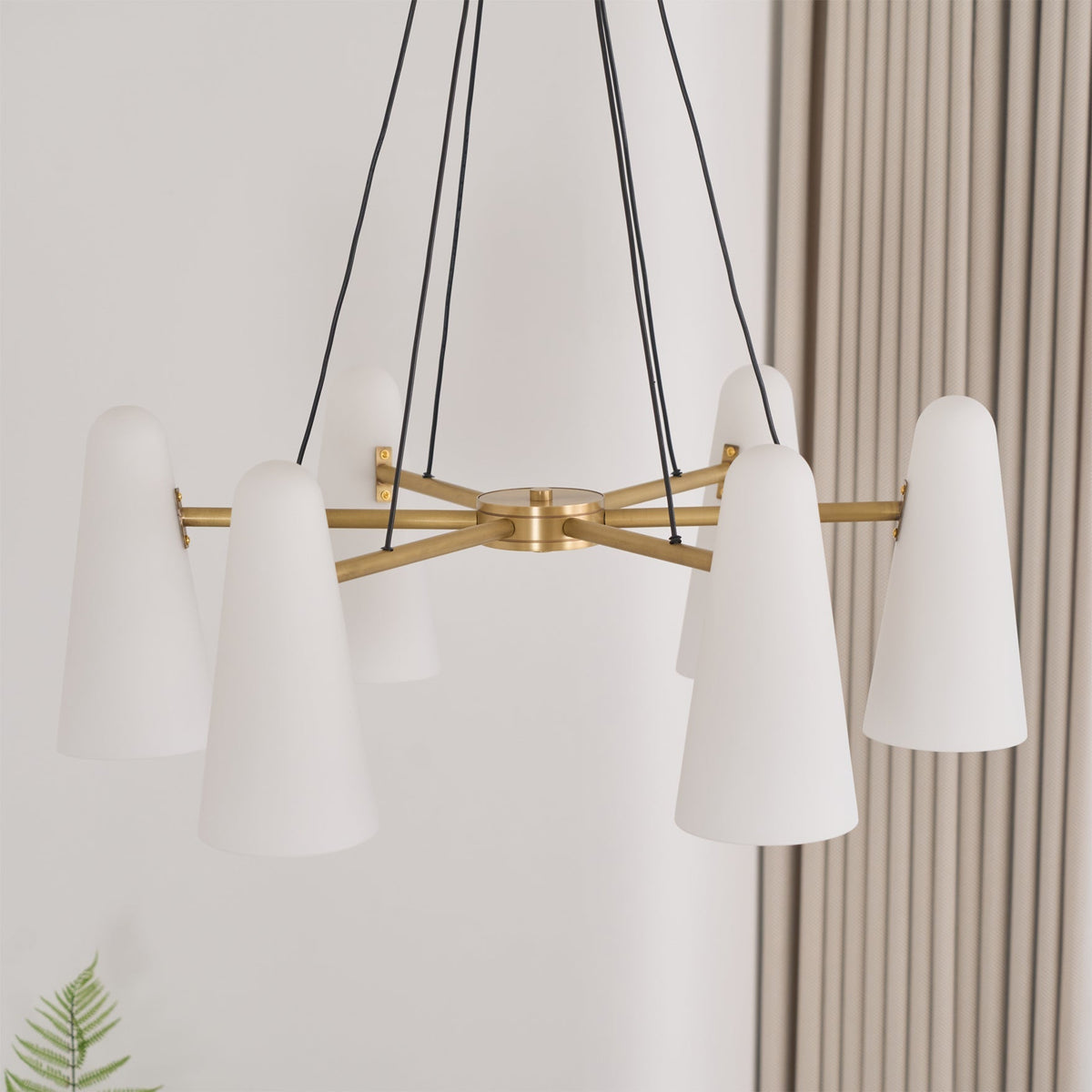 Overhead Light Fixture with Frosted Globes in Metal Frame for Dining or Living Spaces 6 to 8 Arms Extendable Cord