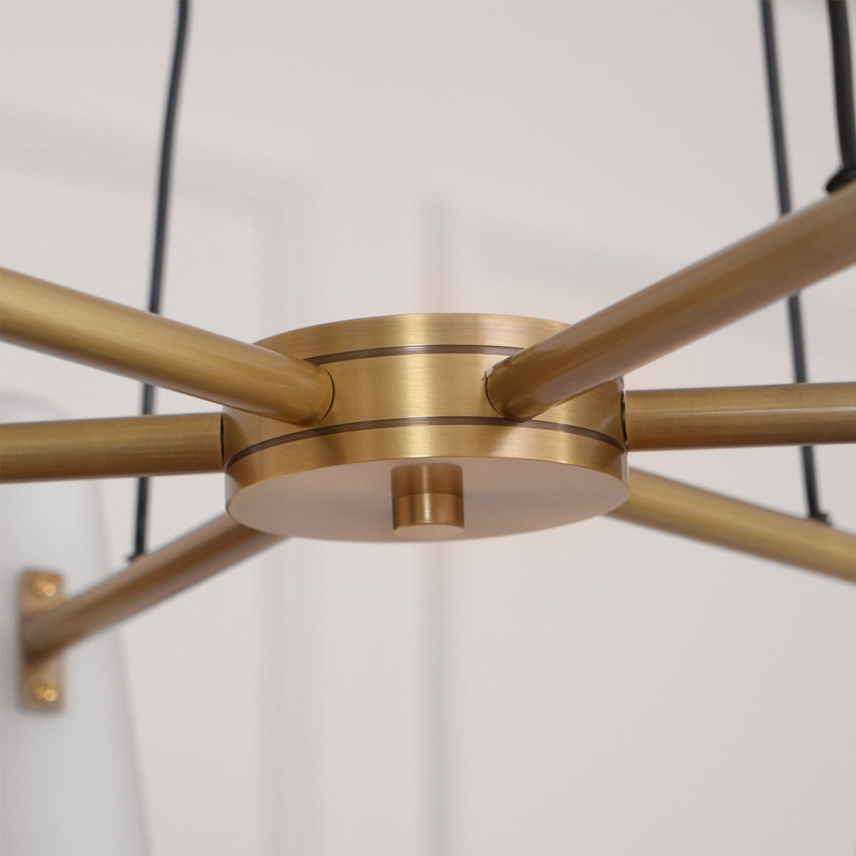 Overhead Light Fixture with Frosted Globes in Metal Frame for Dining or Living Spaces 6 to 8 Arms Extendable Cord