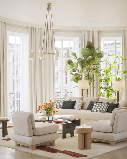 Overhead Light Fixture with Frosted Globes in Metal Frame for Dining or Living Spaces 6 to 8 Arms Extendable Cord