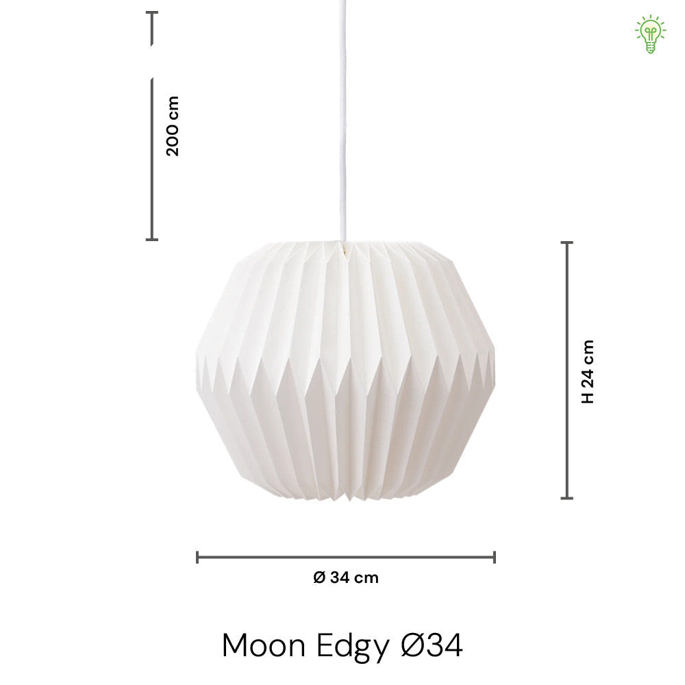 13-Inch Acrylic Hanging Lamp White Pleated Texture E27 Socket Adjustable Height Bedroom Dining Room Overhead Fixture Scandinavian Style Soft