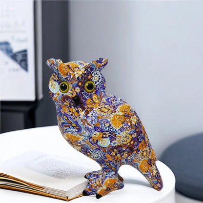 Moonlit Owl Decorative Wall Sculpture – Ethereal Resin Art for Serene Home Décor