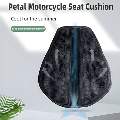 Gel Motorcycle Seat Cushion with Shock Absorption for Long Rides – Breathable Honeycomb Design, Non-Slip Bottom, Universal Fit for Touring