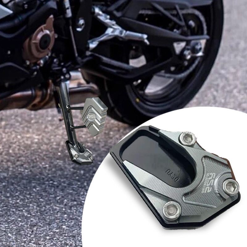 Motorcycle Accessory | Kickstand Enlarger Plate with Non-Slip Design | Enhanced Stability for Safe Parking