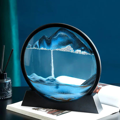Moving Sand Art Sculpture with LED Light | Calming Desk Decoration for Relaxation