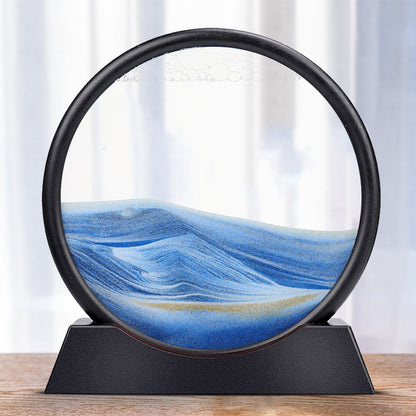 Moving Sand Art Sculpture with LED Light | Calming Desk Decoration for Relaxation