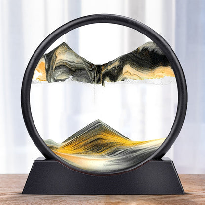 Moving Sand Art Sculpture with LED Light | Calming Desk Decoration for Relaxation