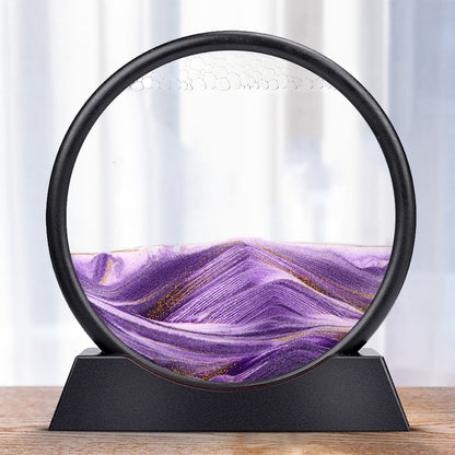 Moving Sand Art Sculpture with LED Light | Calming Desk Decoration for Relaxation