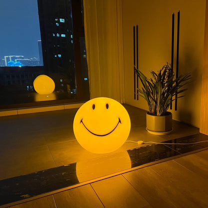 Cheerful Glow Night Light for Kids | 9 in Polypropylene LED Desk Lamp Yellow USB Rechargeable Bedside Reading Light Playroom Decor Nursery A