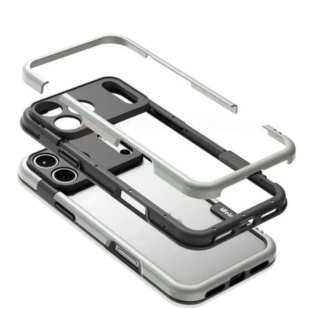 Dual-Tone Protective iPhone Case with Raised Camera Ring – Shock-Absorbing Silicone Frame for All iPhone 13 14 15 16 17 Series Air Pro Max
