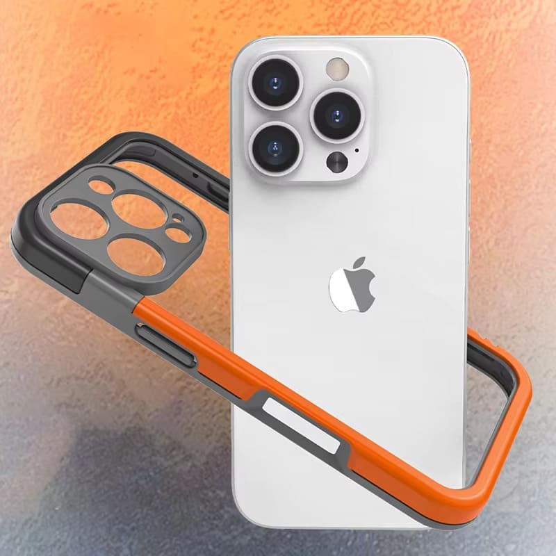 Dual-Tone Protective iPhone Case with Raised Camera Ring – Shock-Absorbing Silicone Frame for All iPhone 13 14 15 16 17 Series Air Pro Max