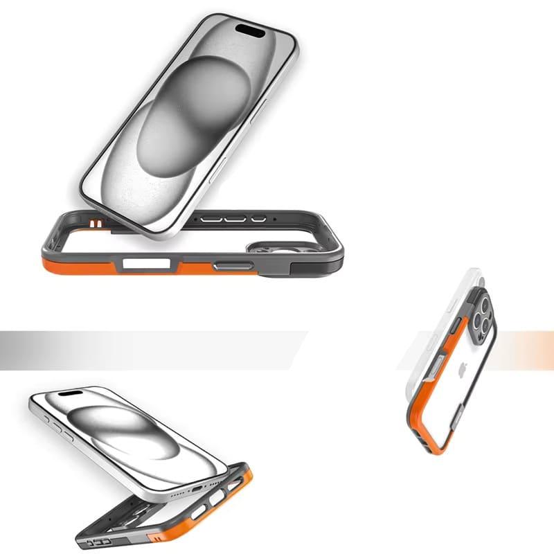 Dual-Tone Protective iPhone Case with Raised Camera Ring – Shock-Absorbing Silicone Frame for All iPhone 13 14 15 16 17 Series Air Pro Max