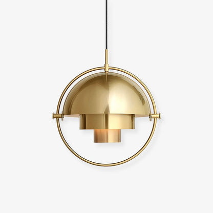 Rotating Shade Ceiling Fixture Steel E27 Socket Black Brass Finish for Dining Table Modern Nordic Style Kitchen Island Light Adjustable Dire