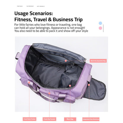 Gym Duffle Bag with Shoe Compartment – Multi-Pocket Travel Duffel for Sports & Weekends