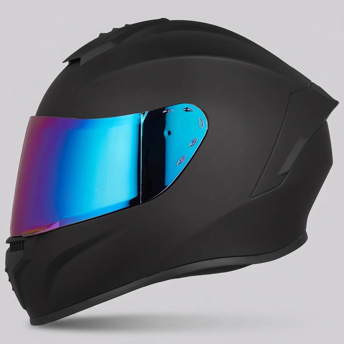 Multi-Vent Helmet | Full-Face Motorcycle Helmet with Bold Mirror Visor | Enhanced Airflow for Comfortable Riding