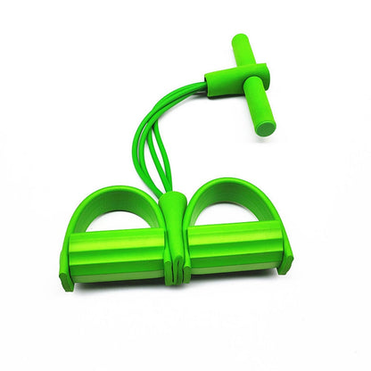 Resistance Band Trainer with Foot Pedals for Arms, Abs, Legs & Glutes – Portable Full-Body Toning Equipment for Home, Office & Travel