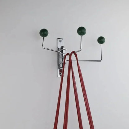Metal Entry Hook Rail with Round Pegs Black White Green Red for Entryway Bedroom Bath Hanging Towels Coats Bags Accessories