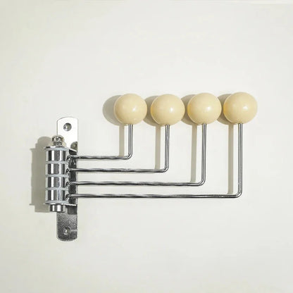 Metal Entry Hook Rail with Round Pegs Black White Green Red for Entryway Bedroom Bath Hanging Towels Coats Bags Accessories