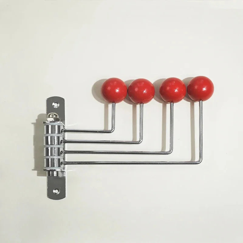 Metal Entry Hook Rail with Round Pegs Black White Green Red for Entryway Bedroom Bath Hanging Towels Coats Bags Accessories