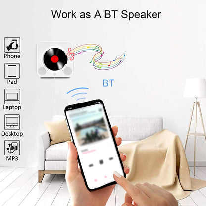 Ortekor Multifunctional CD Player with Bluetooth & Speakers | 6-in-1 Audio Experience for Modern Enjoyment