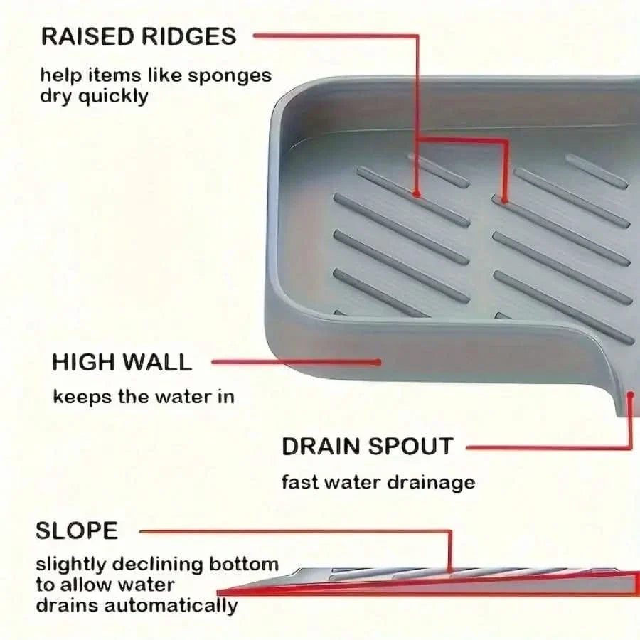 COUNTERLIVA – Kitchen Drain Pad for Sponges & Utensils