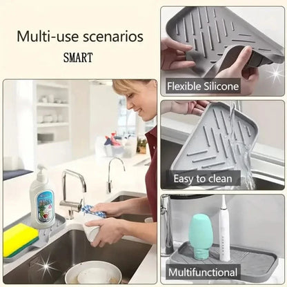 COUNTERLIVA – Kitchen Drain Pad for Sponges & Utensils