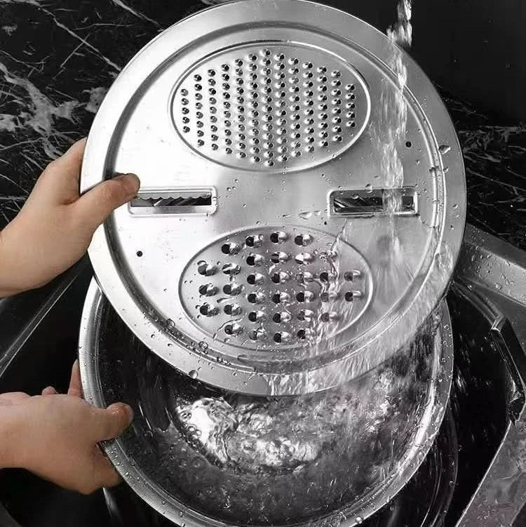 VEGGIELIVA – Stainless Steel Potato & Vegetable Slicer Set