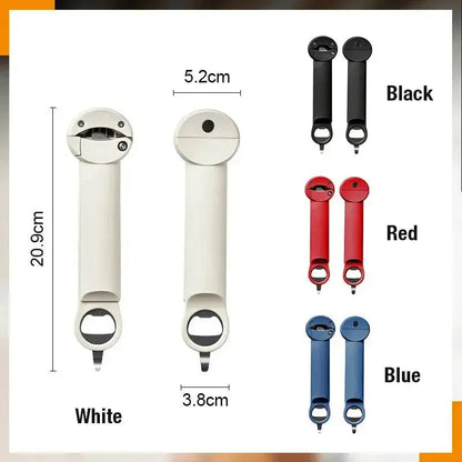 Magnetic Jar Opener Adjustable Grip Tool for Kitchen Lids Bottles Cans Stainless Steel Wall Mount Fridge Storage for Countertop Easy Twist