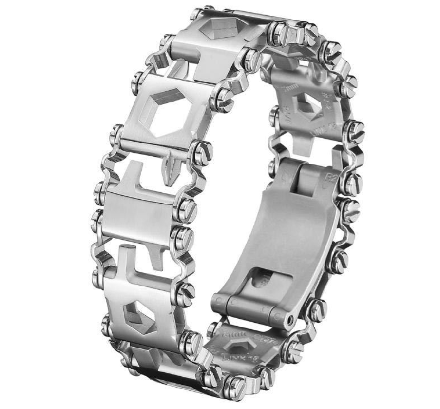 Multitool Gear | 29-in-1 Stainless Steel Watch Strap with Hidden Tools | Adjustable Design for Outdoor Adventures