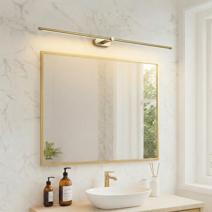 Vanity Light Bar Over Mirror LED Fixture Aluminum Linear Sconce 27.6 Inches Warm White Bathroom Lighting for Modern Washroom Makeup Area
