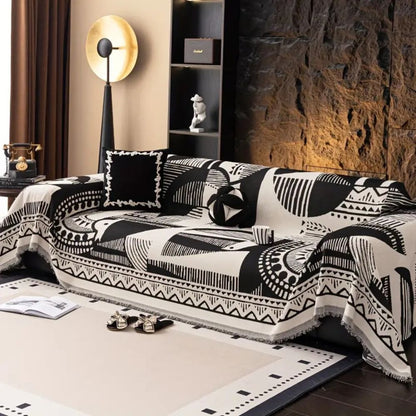 Mystic Sofa Cover - Soft Chenille, Tribal Pattern