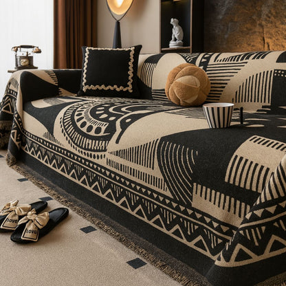 Mystic Sofa Cover - Soft Chenille, Tribal Pattern