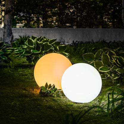 Portable LED Orb Lamp with Remote Control 4-Color Modes 10-20 in Rechargeable Cordless Sphere Light for Living Room Bedroom Bedside Nightsta