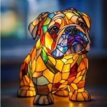 USB Powered Dog Breed LED Night Light 6 in Accent Lamp Warm Glow for Bedroom Nightstand Desk Shelf Decor Puppy Sculpture Chihuahua Corgi Dac